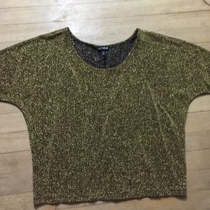 Express blouse top xs gold shirt